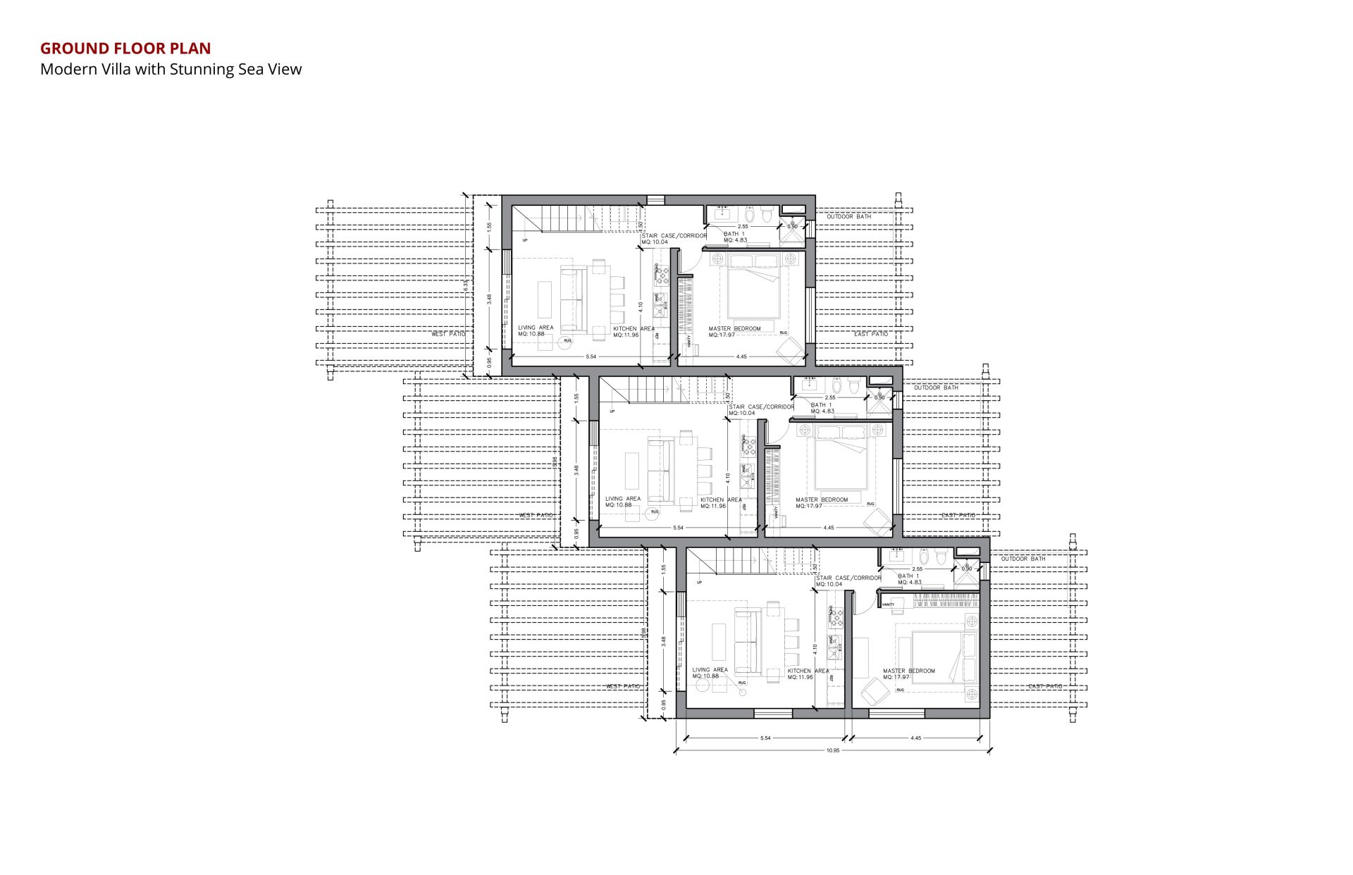 modern villa_ground floor plan